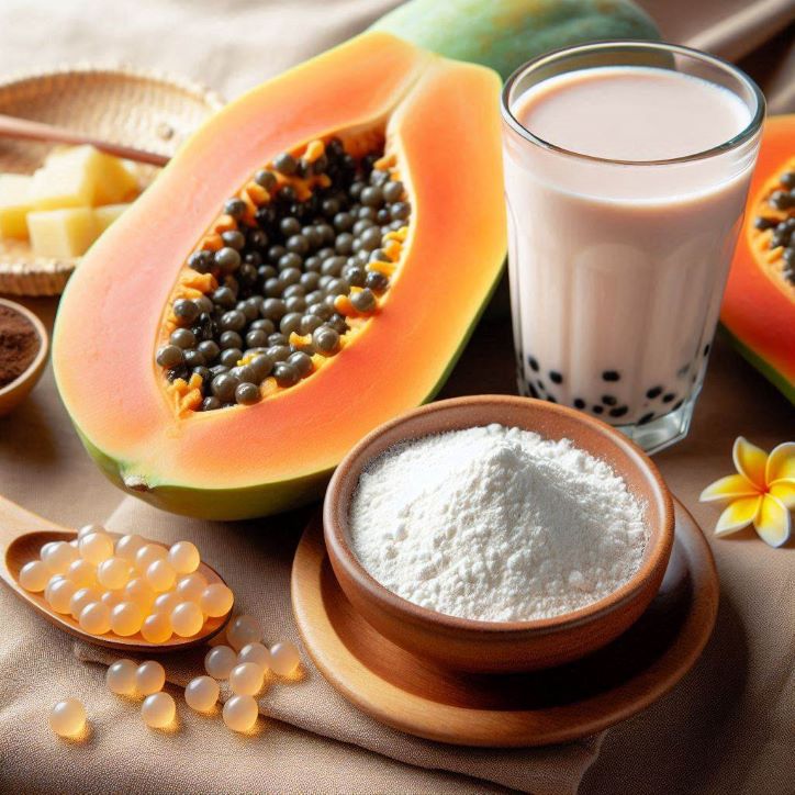 papaya milk powder in milk tea